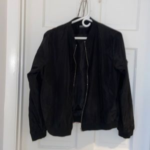 Black bomber jacket